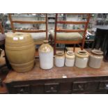 A quantity of earthen ware storage vessels