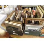 Two trays containing a large quantity of prints,