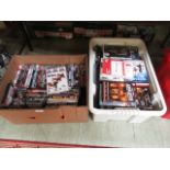 Two trays of DVDs