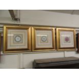 A set of three framed and glazed artworks by Don Hely