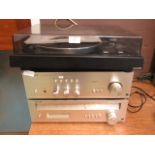 A Sharp stereo amplifier, stereo tuner and turntable CONDITION REPORT: Model No's,