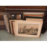 A selection of framed and unframed prints, pictures etc.