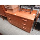 A mid twentieth century chest of three drawers (G plan)