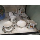 A Lord Nelson pottery part coffee set comprising of coffee pot, cups, saucers,