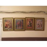 A set of four framed and glazed Russian Icon prints