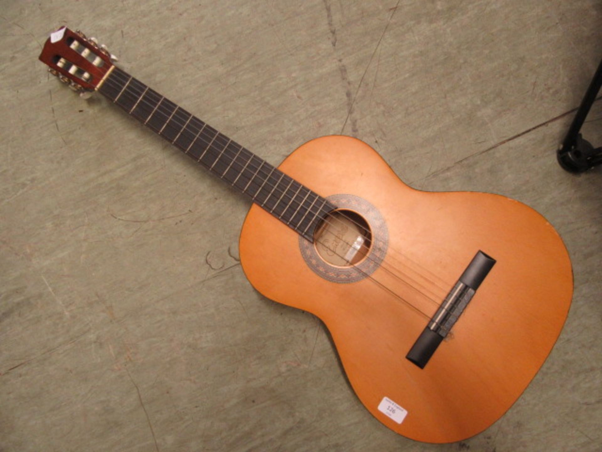 An Encore acoustic guitar