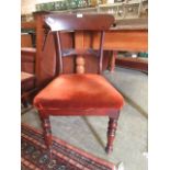 A late Victorian mahogany upholstered single chair