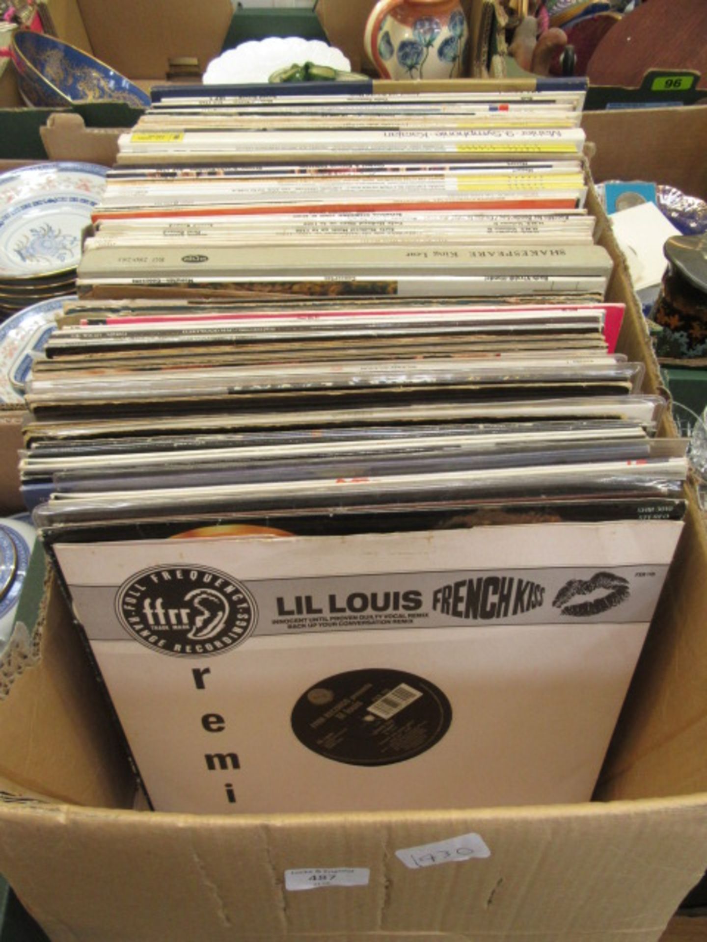 A box of assorted records by various artists to include The Communards,