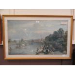 A framed and glazed print of "Henley regatta" by Walter Field