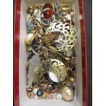 An assortment of mainly costume jewellery to include rings, earrings, pendants etc.