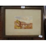 John Keeley RBSA (1849-1930) A watercolour of bridge scene signed bottom left