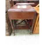 An early 20th century mahogany hinge top box (A/F)