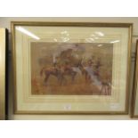 A framed and glazed Snaffles print of horsemen in Africa CONDITION REPORT: The print