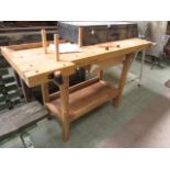 A woodworker's workbench