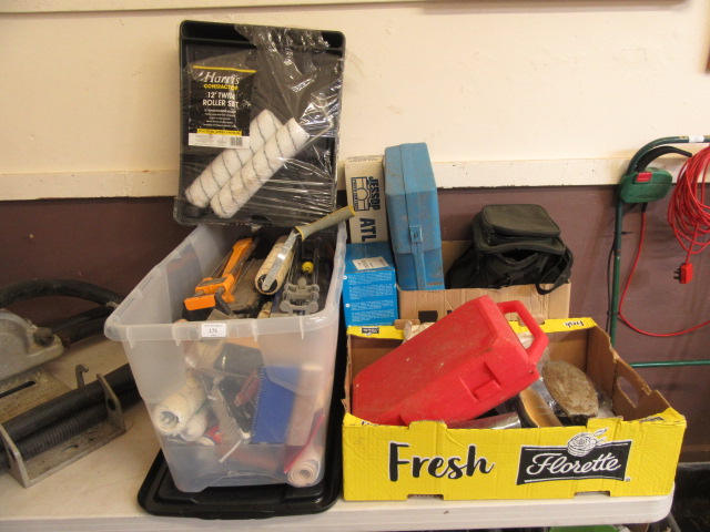 A large quantity of decorator's tools and other trade items etc