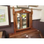 A modern pine dressing table mirror