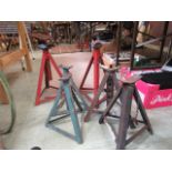 Three pairs of axle stands
