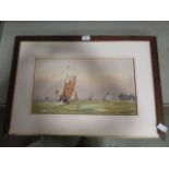 A part framed watercolour of sailing vessels signed P Buckman dated 1879