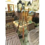 An early 20th century surveyors theodolite stand