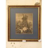 A framed print of war elephant