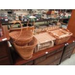 A selection of wicker baskets