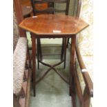 An early 20th century mahogany inlaid occasional table