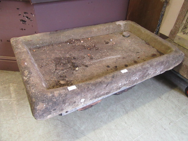 A large stone sink