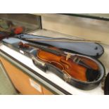 A violin and bow in case