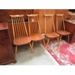 A set of four Ercol 1979 Goldsmith Windsor chairs