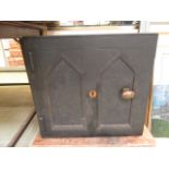 A 19th century cast iron safe with 2 keys