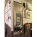 A rectangular gilt framed mirror