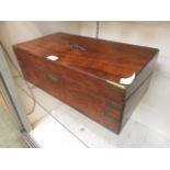 A Victorian rosewood part writing slope (A/F)