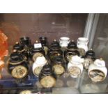 A collection of Chokin ceramic vases, lidded jars etc..