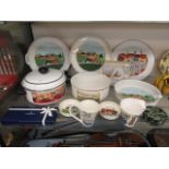 A collection of Villeroy and Boch tableware to include tureens, plates, flan dishes etc.