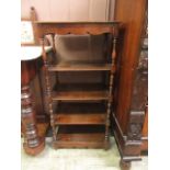 An early 20th century mahogany five tier hallway stand