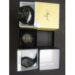 Three boxed gents watches by Curren,