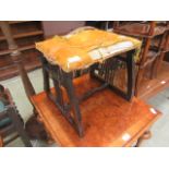 A late 19th century stained music stool (A/F)