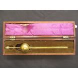 A mahogany boxed scientific measure W Reeves R & Co London