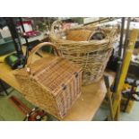 A selection of wicker baskets