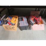 A large quantity of hand tools, toolbox,