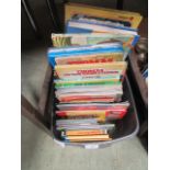 A carton of assorted children's books