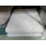 Two off white quilted bed throws measuring 240cmx260cm