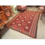 A Kilim Maymana Afghan rug measuring 168cmx244cm