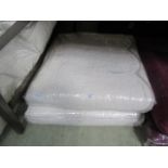 Two off white quilted bed throws measuring 240cmx260cm