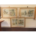 A set of three framed and glazed prints of Vicky and Bill