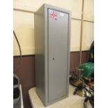 A grey painted metal locker (no key)