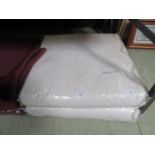 Two as new off white quilted bed throws measuring 240cmx260cm