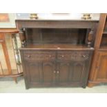 A reproduction oak court cupboard,