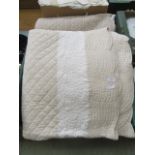 Two large quilted bed throws