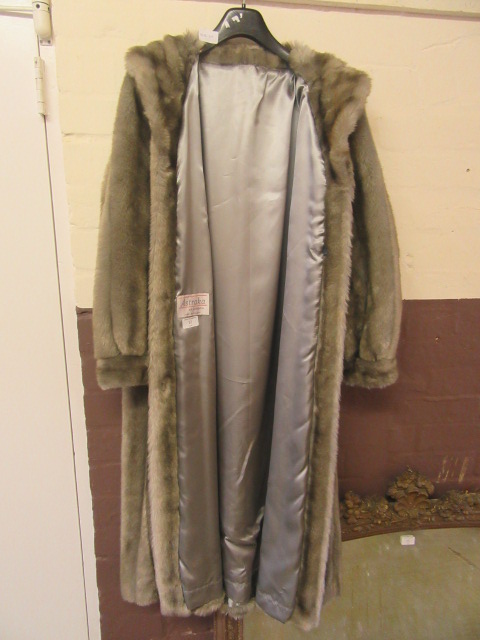 A lady's full length fur coat by Astraka of London